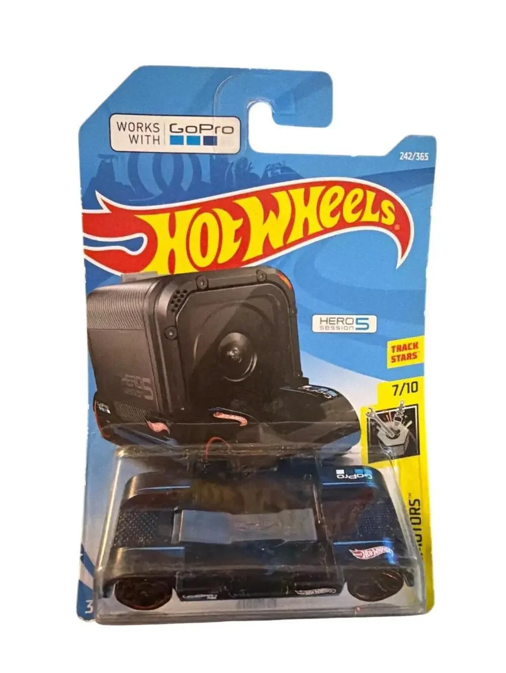 Hot Wheels Zoom In Track Stars 7/10 Works With GoPro Hero5 Session Red Line